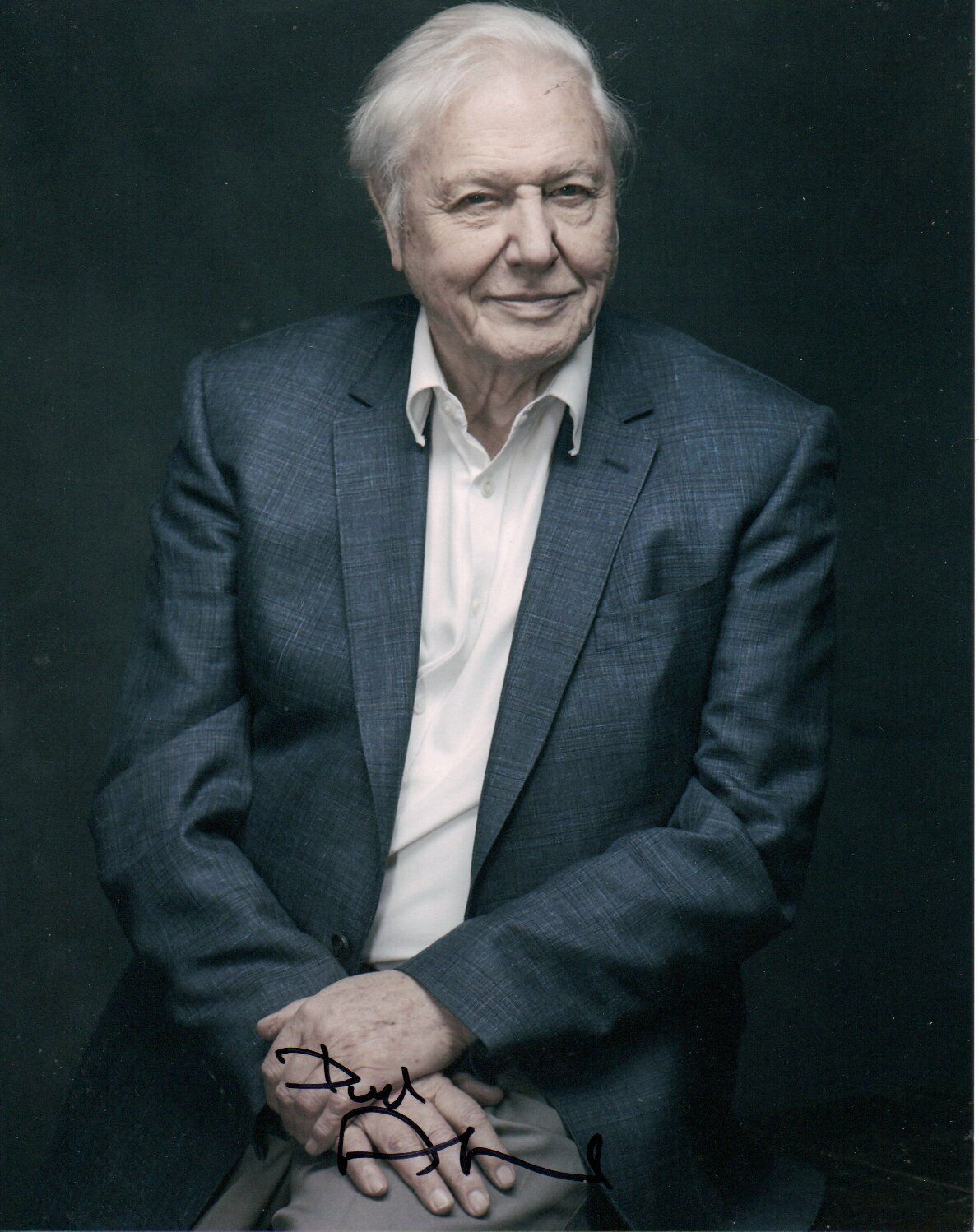 David Attenborough HAND Signed 10x8' Photo Poster paintinggraph Naturalist Broadcaster Autograph