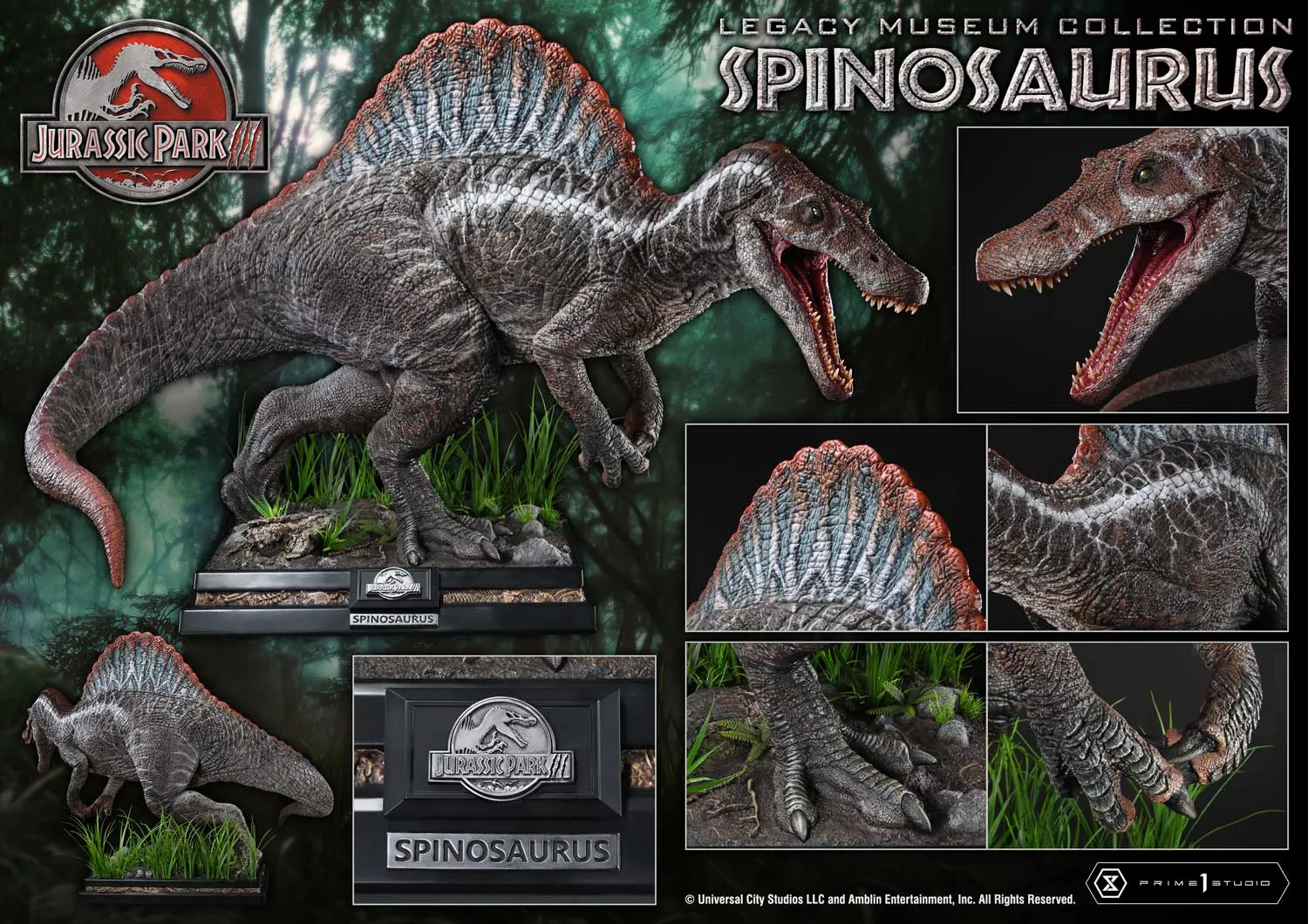 Prime 1 Studio - Legacy Museum Collection Jurassic Park III (Film) Spinosaurus 1/6 scale Statue LMCJWF-09 LMCJWF-09S (Licensed)-