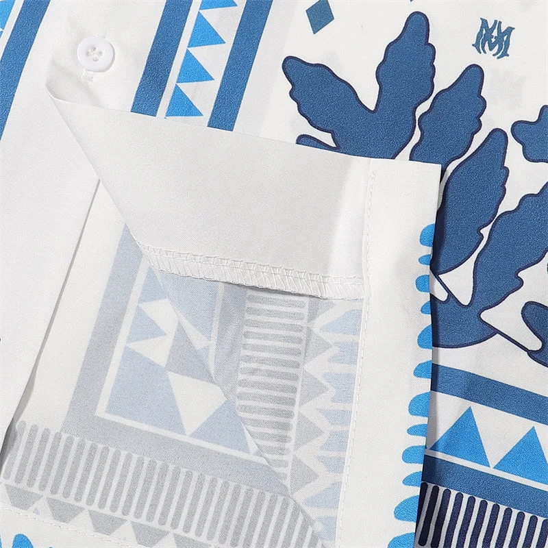 AMIRI 2023 new silk short-sleeved shirt