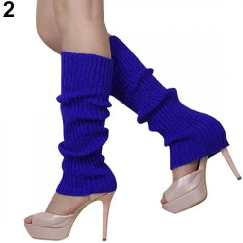 Lady Women High Socks Women Pure Colour Solid Candy Color Knit Winter Leg Warmers Loose Style Boot Socks Gift Warm boots leg