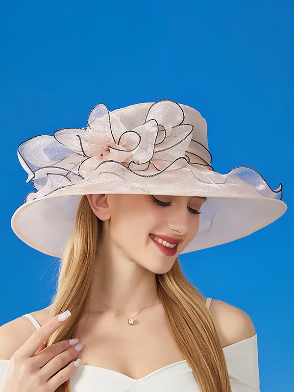 Split-Joint See-Through Flower Shape Sun Hat