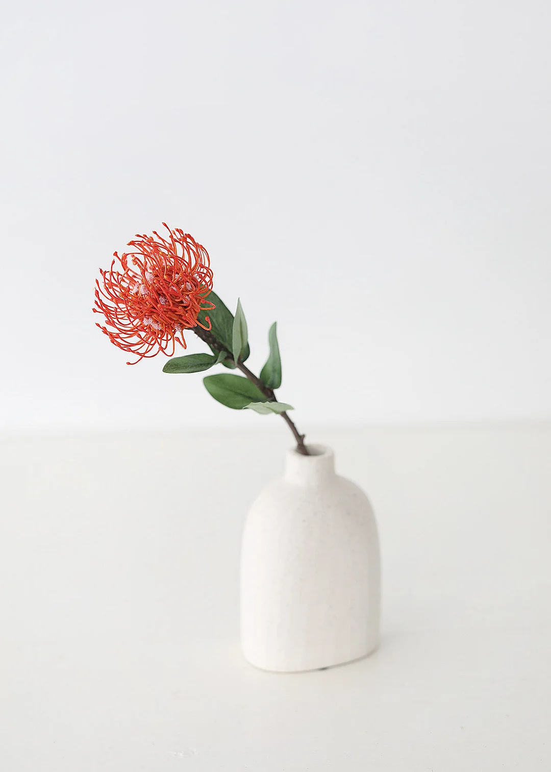 Flame Orange Artificial Protea Flower - 21"