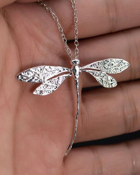 dragonfly necklace insect pendant