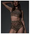 Camouflage Leopard Print Shorts With Sheer Briefs