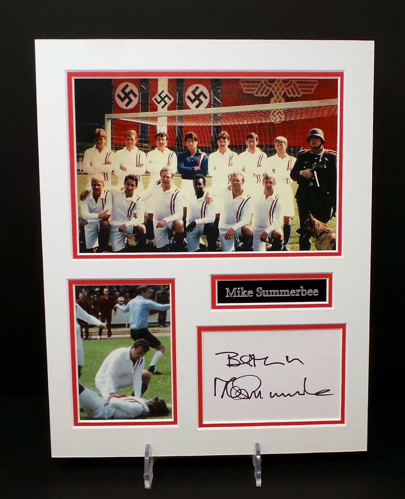 Mike SUMMERBEE Signed Mounted Escape to Victory Film Photo Poster painting Display AFTAL RD COA