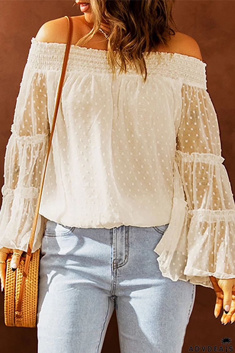 Apricot Off The Shoulder Top