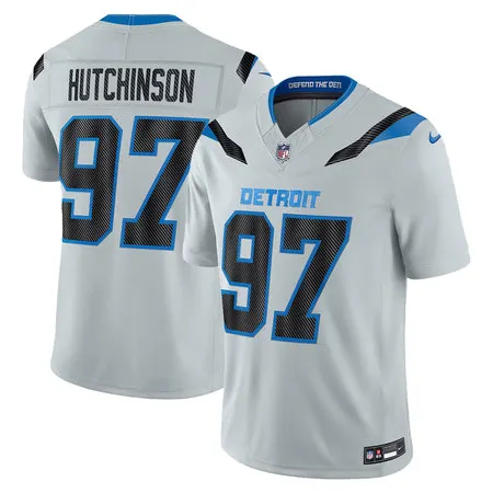 Men's Detroit Lions #97 Aidan Hutchinson Grey 2026 Rivalries Collection Vapor F.U.S.E. Limited Jersey