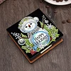 Diamond Painting Snowman Leather Notecard Box Gem Art Sticky Note Holder