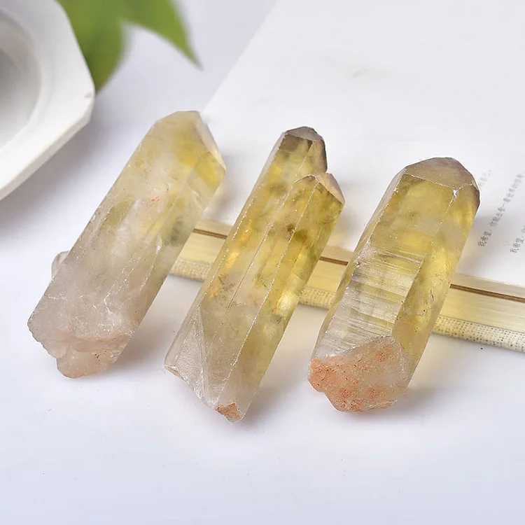 Olivenorma Citrine Rough Stone Crystal Wands