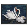 White Swan-14CT Stamped Cross Stitch 52*40cm/20.47*15.75in