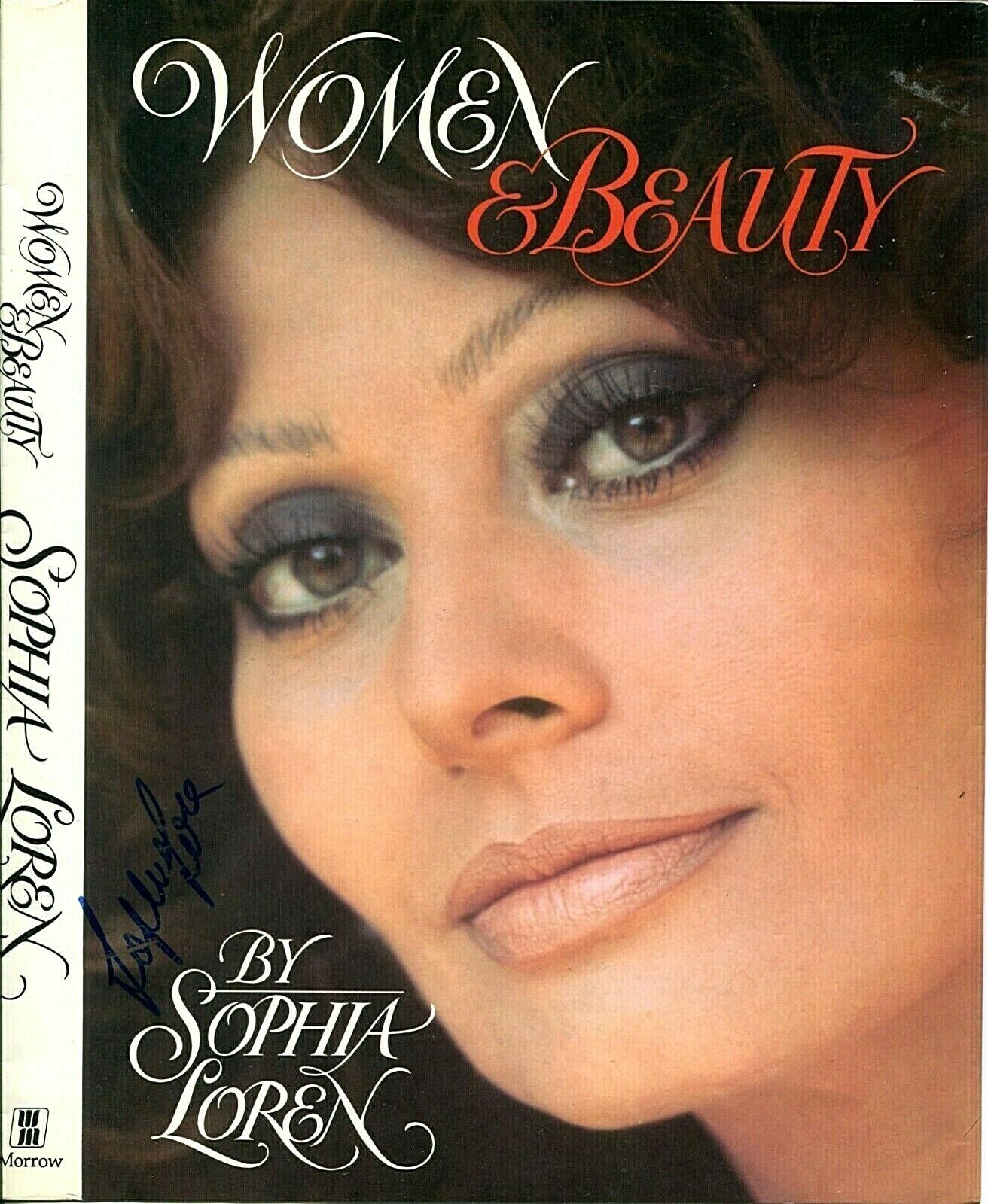 SOPHIA LOREN Autographed book cover PC 2520