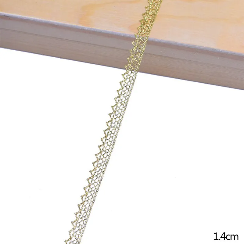 5/10Yards Gold Lace Trim Ribbon Curve Lace Fabric Sewing Centipede Braided Lace Wedding Craft DIY Clothes Accessories Home Decor