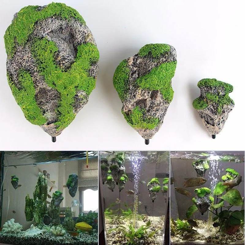 Floating Rock Suspended Artificial Stone Aquarium Decor Fish Tank Decoration Floating Pumice Flying Rock Ornament 1029