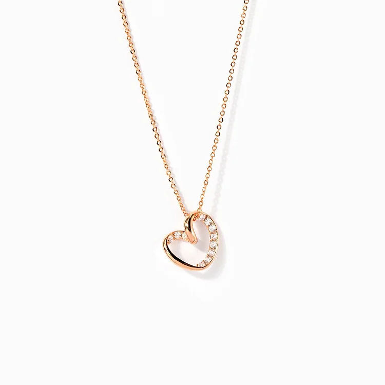 My Beautiful Granddaughter Twist Pave Heart Necklace