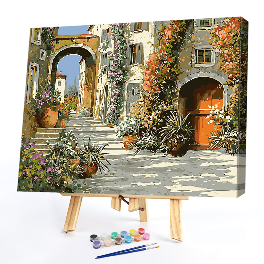 

50*40CM Paint By Numbers-Flower Town, 501 Original