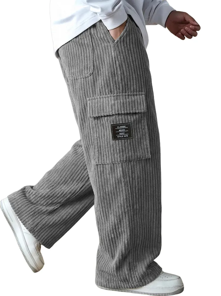 Men's Vintage Multi-pocket Workwear Corduroy Trousers
