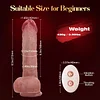Vibrador el&eacute;trico telesc&oacute;pico com 3 modos de pulsa&ccedil;&atilde;o e 5 modos de vibra&ccedil;&atilde;o, formato realista de p&ecirc;nis de 21,5 cm (8,5 polegadas), adequado para estimula&ccedil;&atilde;o clitoriana, do ponto G e anal, feito de silicone l&iacute;quido, com ventosa, #86KT2D3D