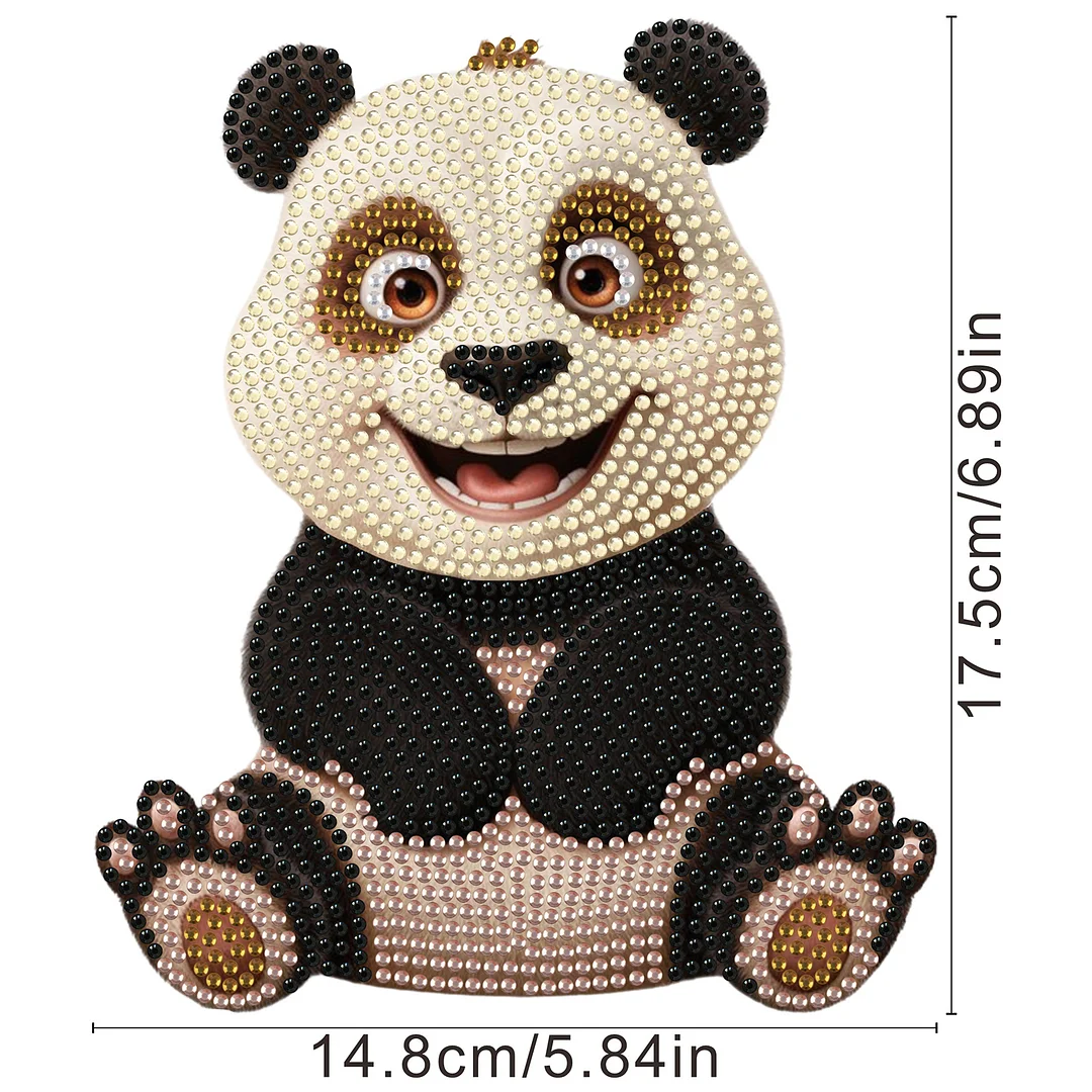 Acrylic Shaking Head Desktop Diamond Art Kits for Adults Beginner (Panda)