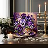 (Framed)Diamond Painting -DIY Round Drill Bouquet in a Glass with Frame(25x25cm)