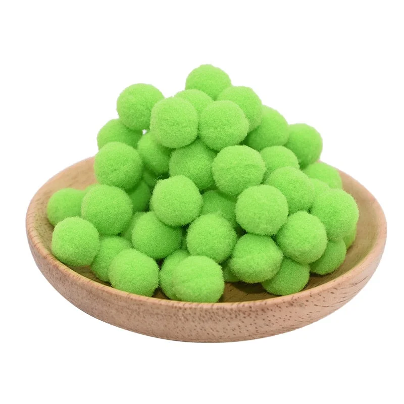 Plush Pompom 15mm 20mm 25mm Soft Pompones Fluffy Plush Balls Pom Poms Furball DIY Handmade Craft Material weeding home Decor