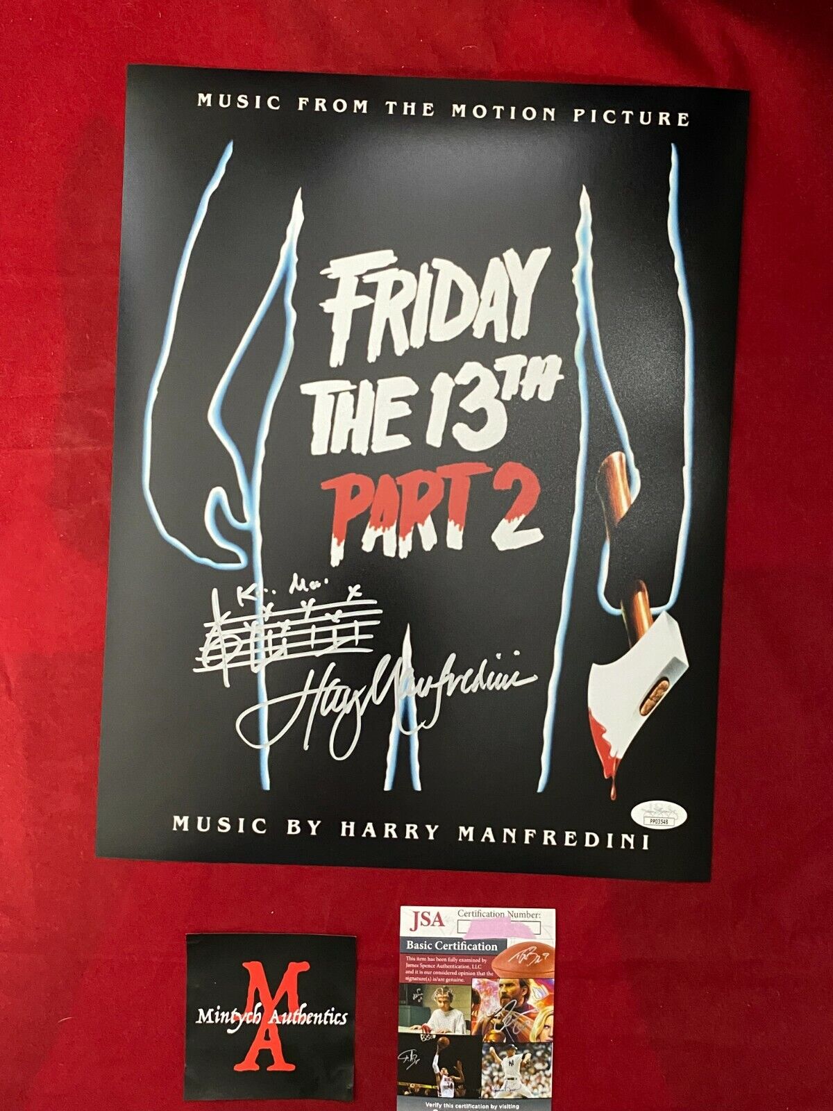 HARRY MANFREDINI AUTOGRAPHED SIGNED 11x14 Photo Poster painting! FRIDAY THE 13TH! JSA COA! JASON