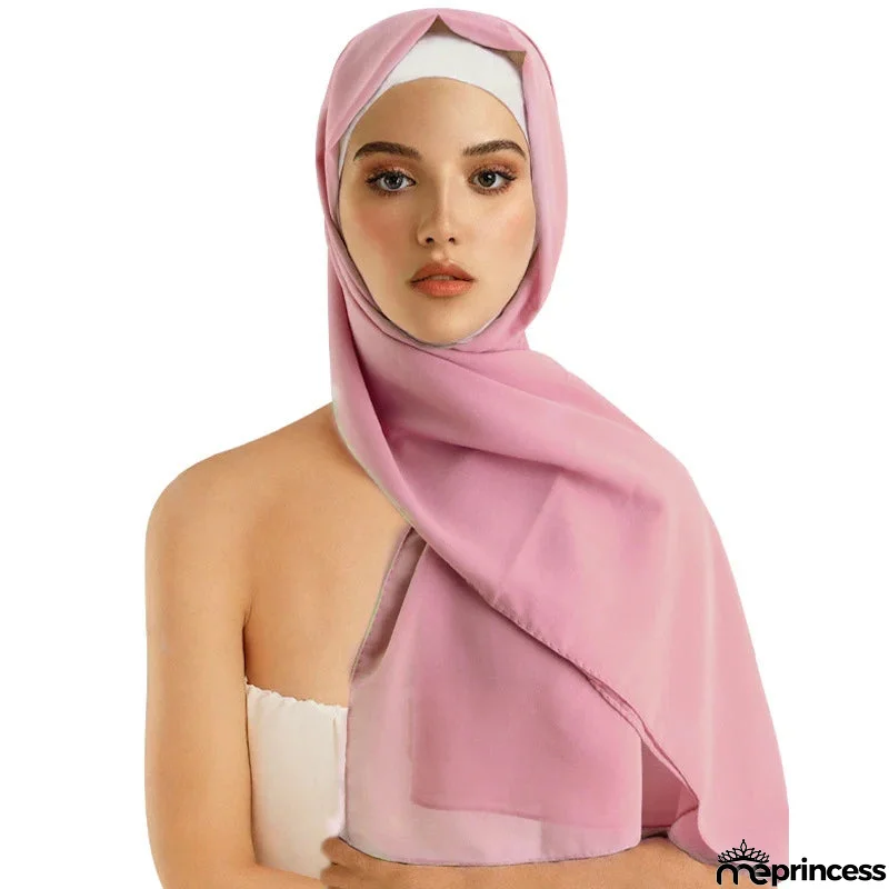 Women's Polyester Head Wrap Quick-Dry Solid Pattern Trendy Scarves