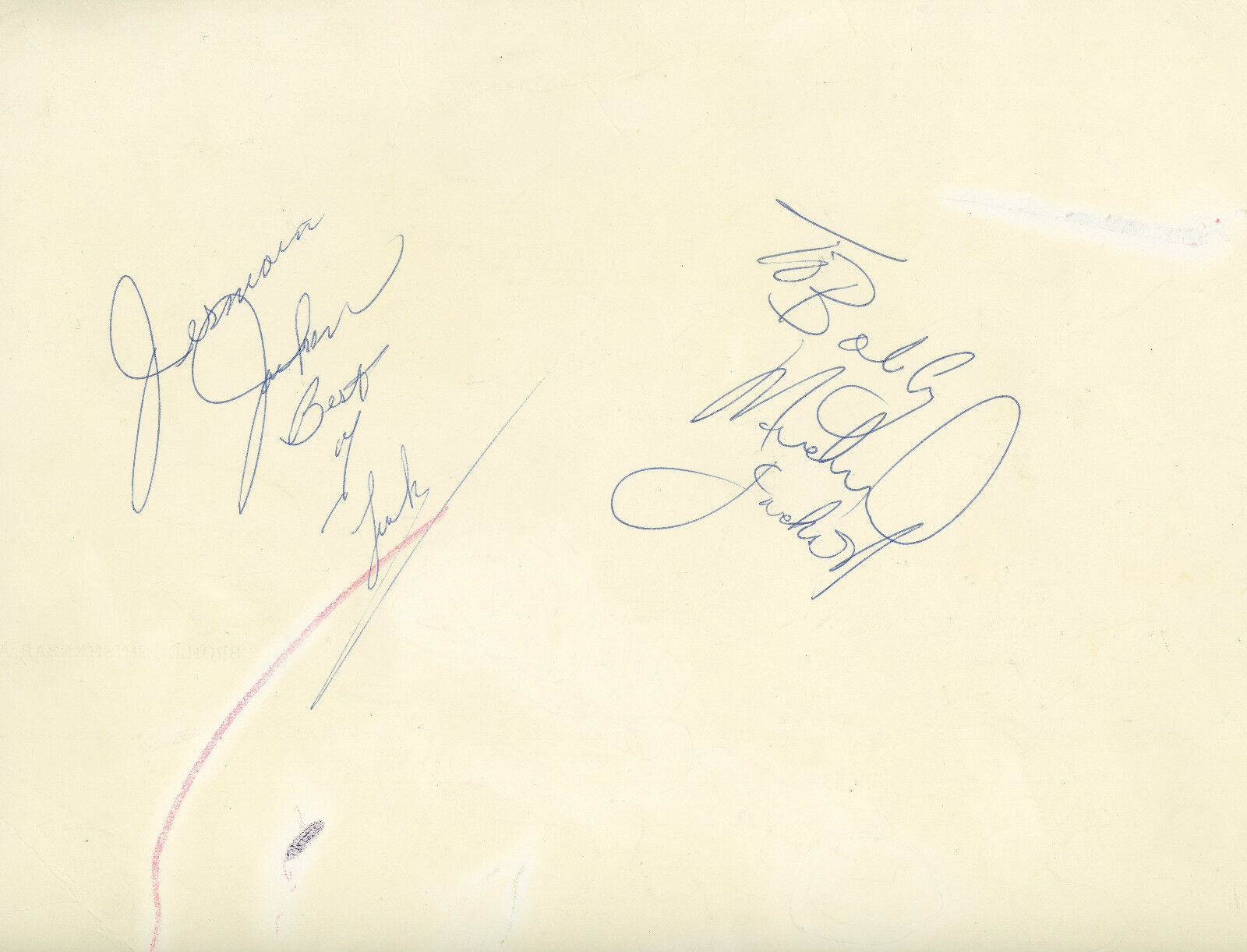 MICHAEL JACKSON & Jermaine Hand-Signed Autographed JACKSON 5