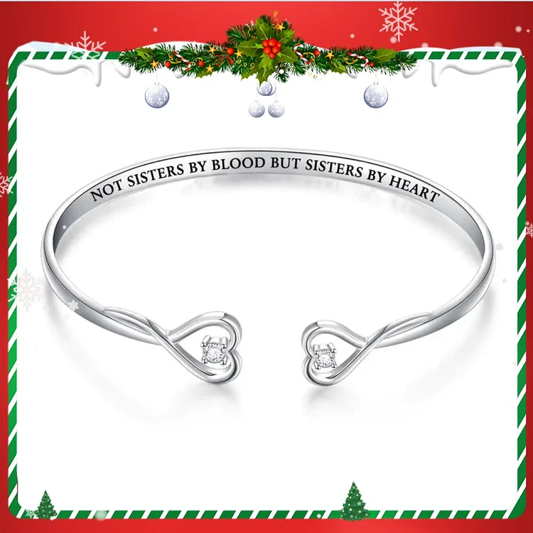 For Friend - Not Sisters By Blood But Sisters By Heart Heart Style Bracelet
