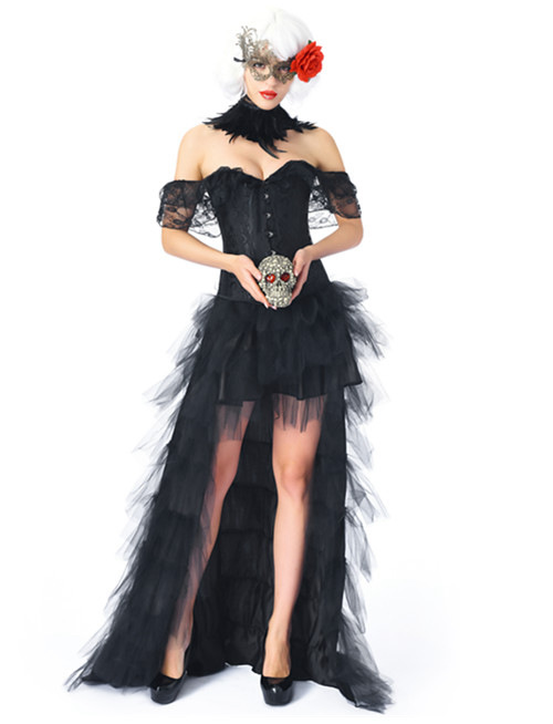 Sexy Goddess Modern Girl Catwalk off the Shoulder Gothic Sweetheart Dress Novameme