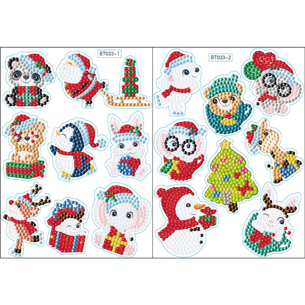 

2pcs Christmas - 5D DIY Craft Sticker, 501 Original