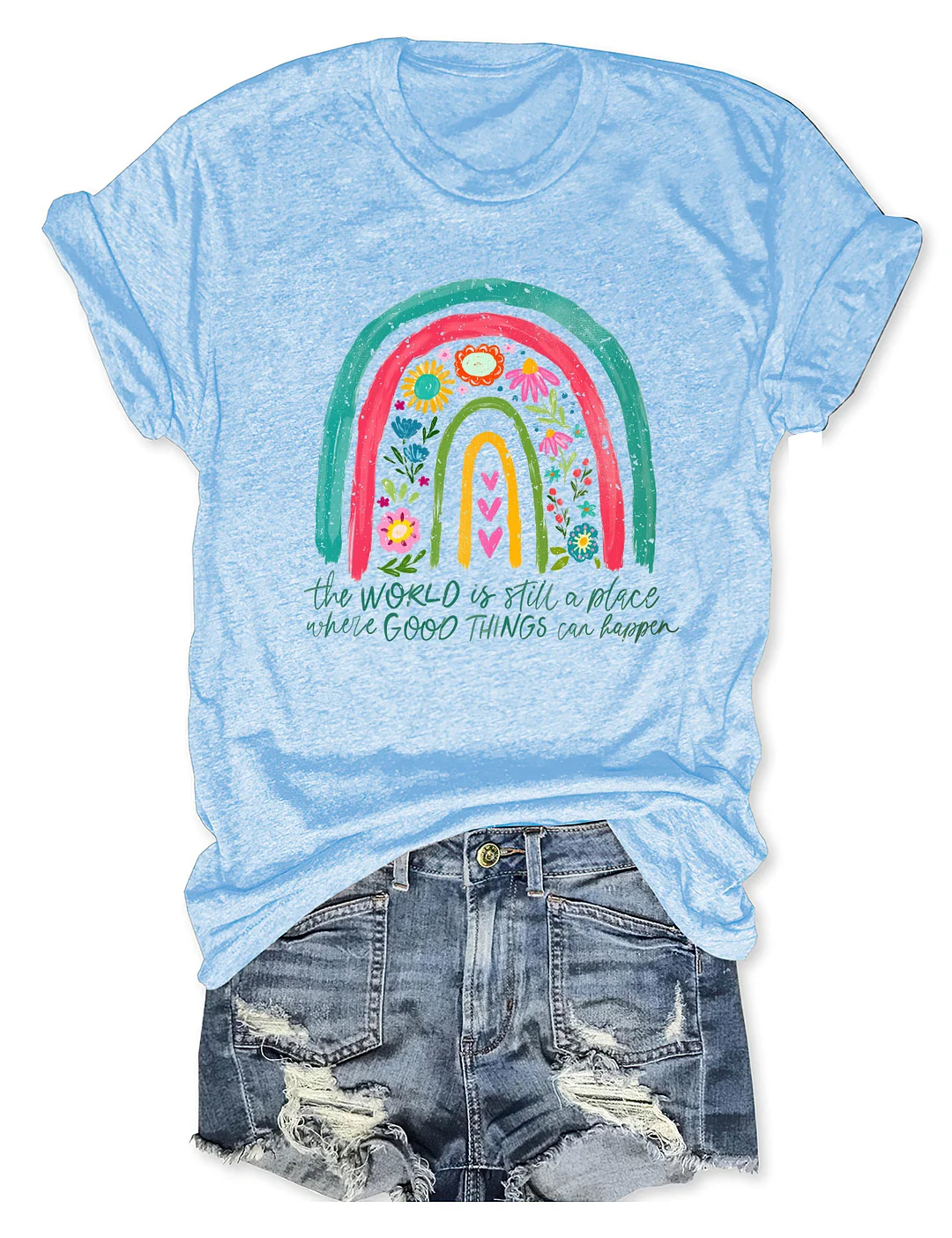 Positive Boho Floral T-shirt