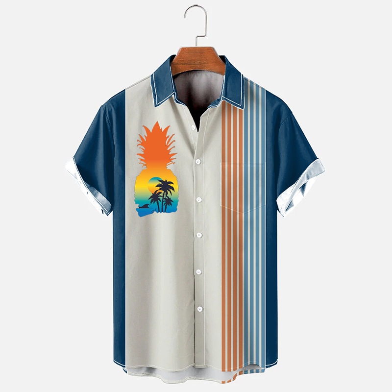 Men's Fashion Casual Beach Pineapple Cozy Shirt Westsshops