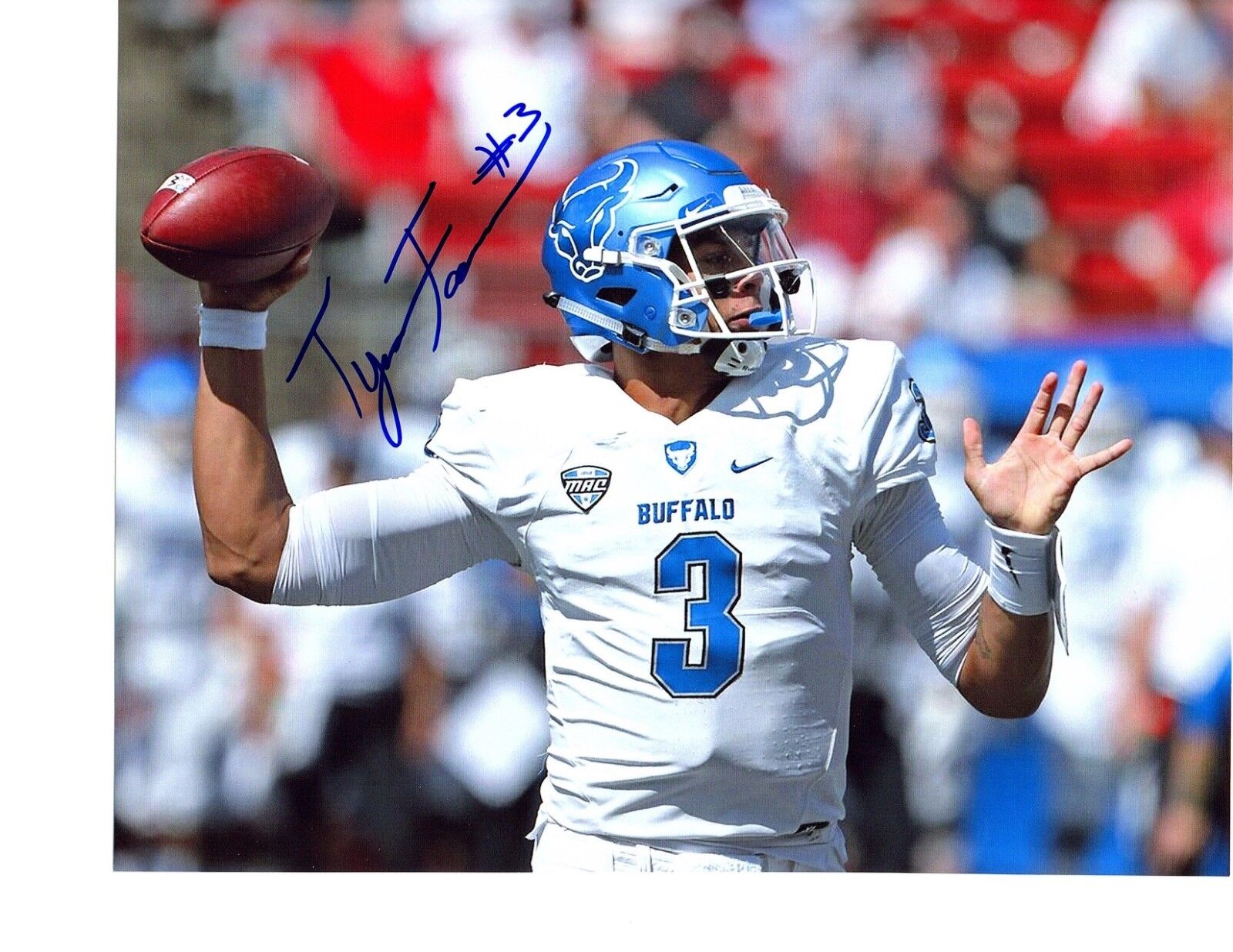 Tyree Jackson Buffalo Bulls signed autographed 8x10 football Photo Poster painting 2019 Draft