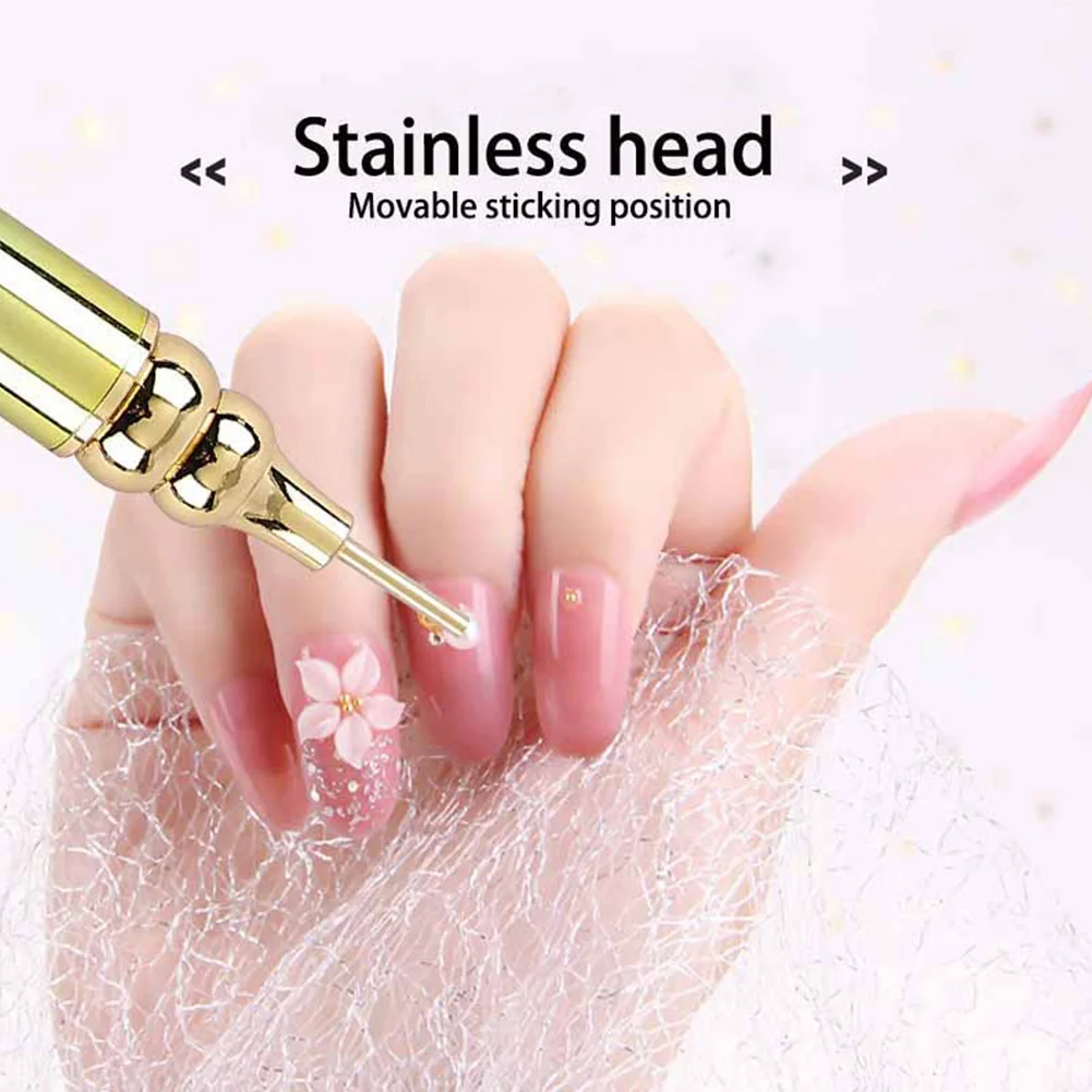 Gradient Rotary Point Drill Pen 5D DIY Diamond Painting Tool with Clay Tips(Random Color)