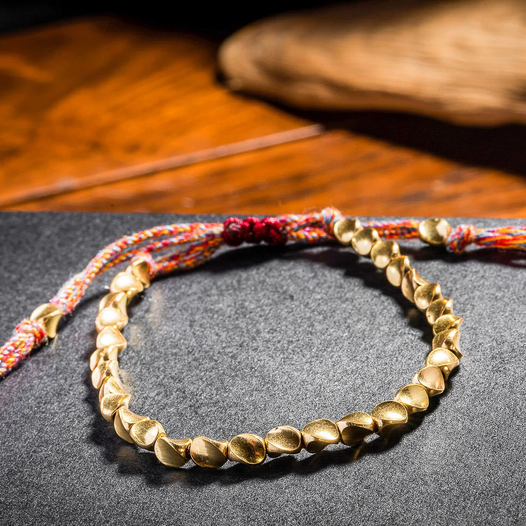 Handmade Tibetan Copper Beads Protection Bracelet