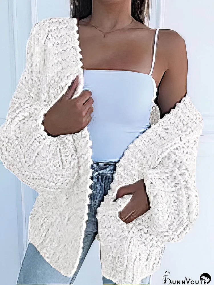 Knit Long Sleeve Loose Sweater Cardigan