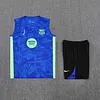 2025/2026 Barcelona Pre-Match Training Blue Vest+Shorts Football1:1 Thai Quality