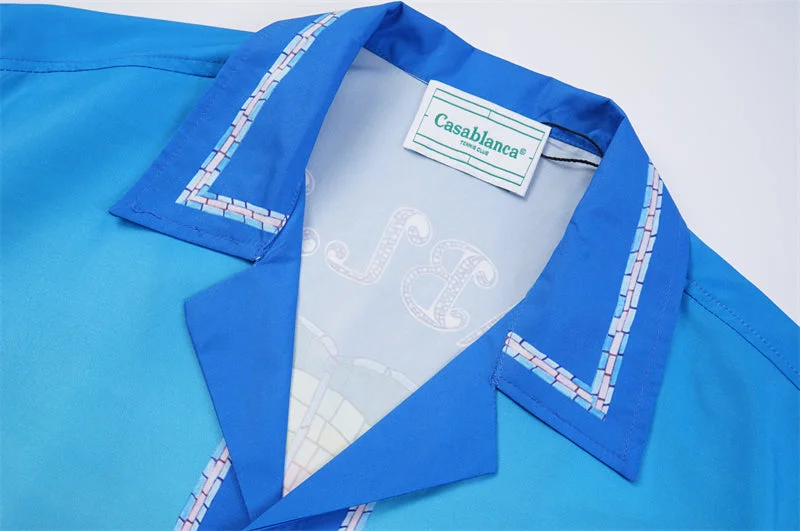 Casablanca 2023 new silk short-sleeved shirt