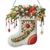 DIY 5D Gemstone paintings Christmas Stocking Diamond Painting Pendant (Double-Sided)