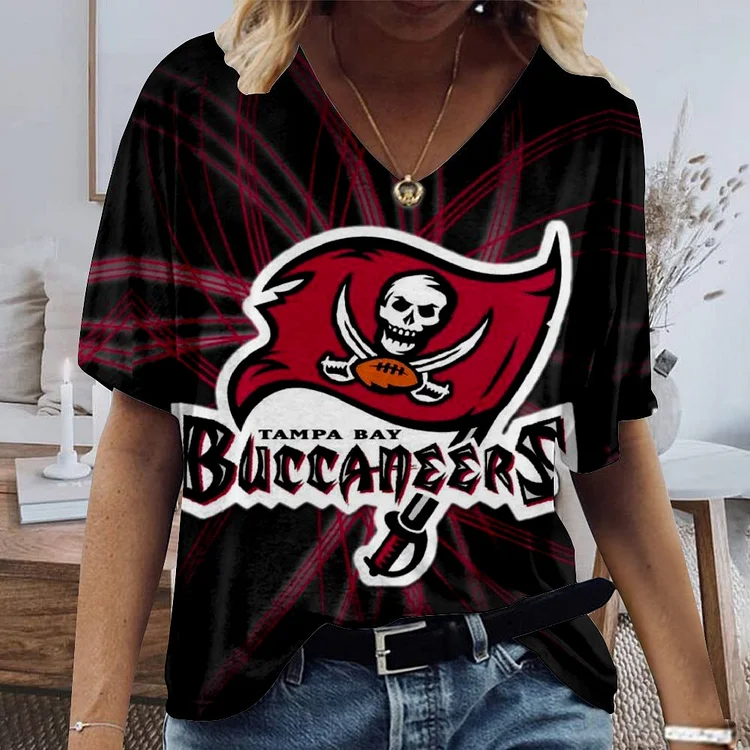 Tampa Bay Buccaneers Lightweight Short Sleeve V-Neck T-Shirt