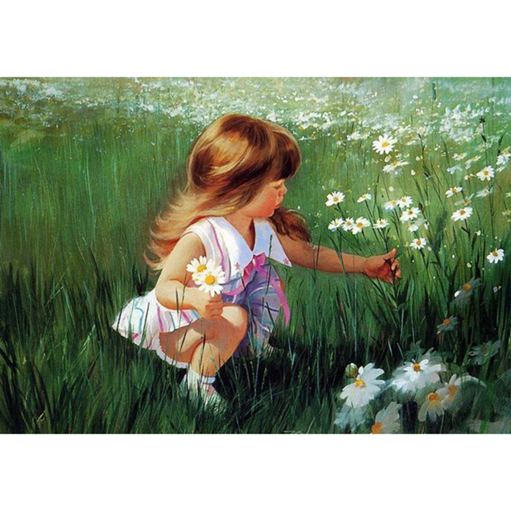 

Little Girl - Round Drill Diamond Painting - 40*30CM, 501 Original