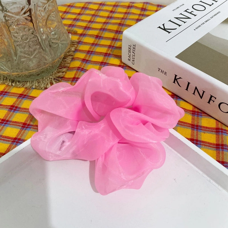 Women’s Minimalist Korean Style Geometric Solid Color Polyester Hair Tie