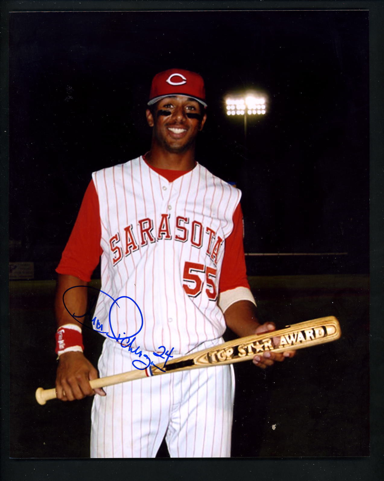 Chris Dickerson Signed Autographed 8x10 Photo Poster painting Cincinnati Reds Sarasota