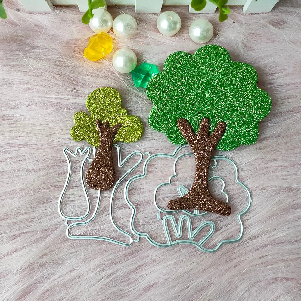 New  2 pcs tree metal cutting die mould scrapbook decoration embossed photo album decoration card making DIY handicrafts