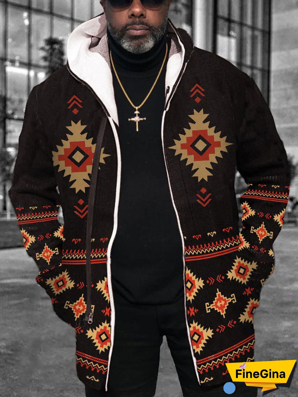 Black Casual Fashion Knit Cardigan Jacket