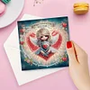 6Pcs Valentines Day Diamond Painting Greeting Card