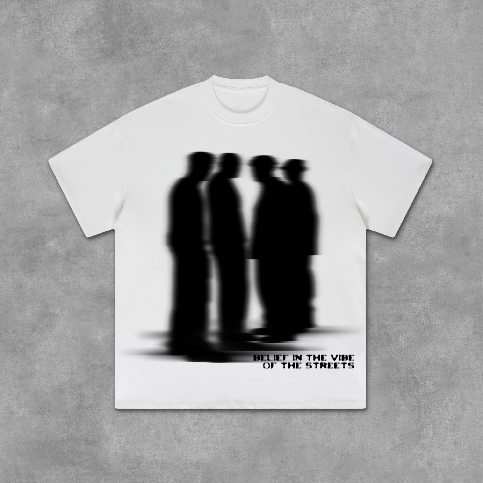 Sopula Street Atmosphere Virtual Shadow Characters Shadow Graphic Cotton T-Shirt