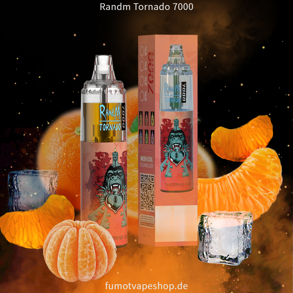 Randm Tornado 7000 MANDARINEN-EIS  fumotvapeshop