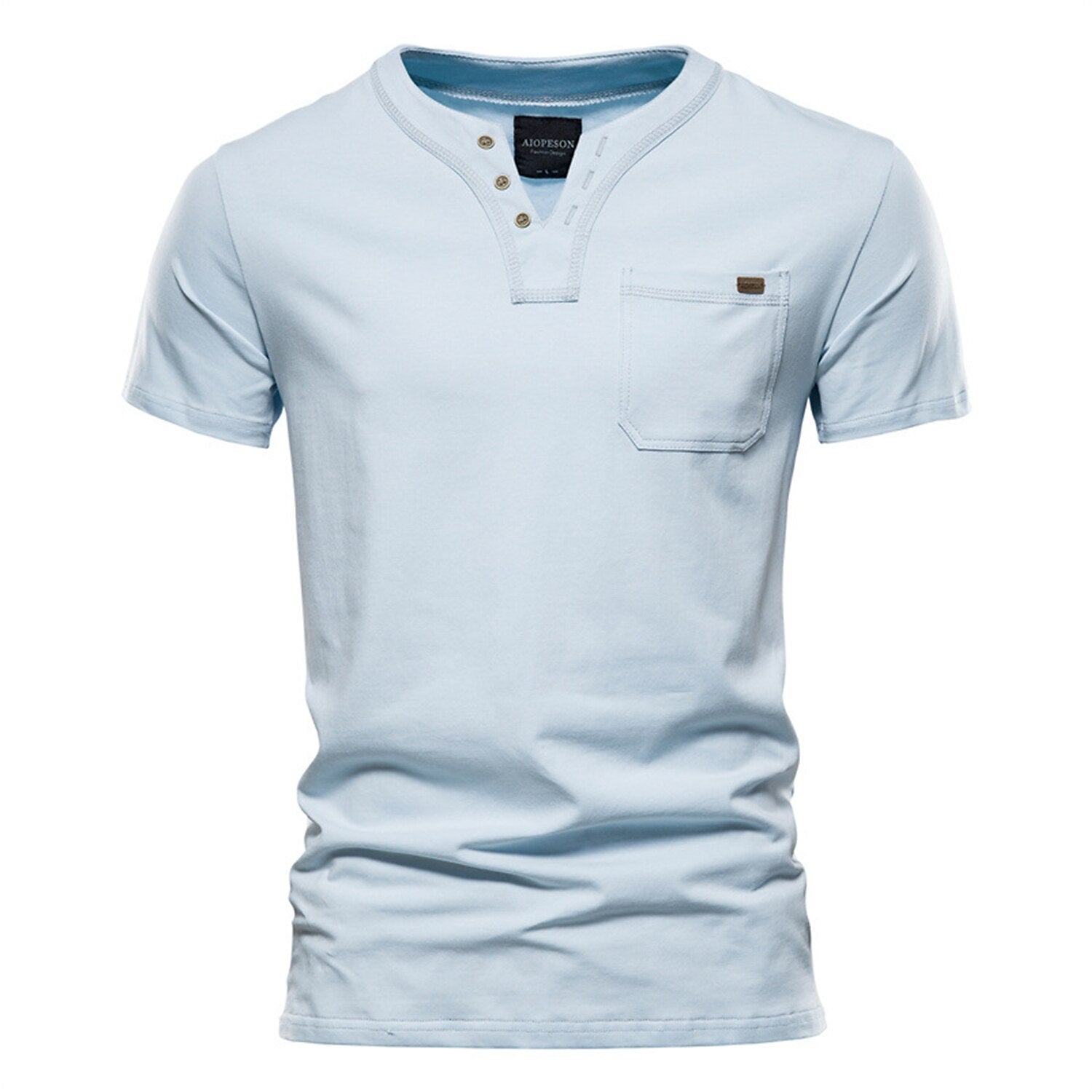 Cotton V-Neck Pocket T-Shirt