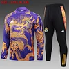 2024/2025 Real Madrid Half-Pull Training Suit Purple Dragon Football Shirt 1:1 Thai Quality